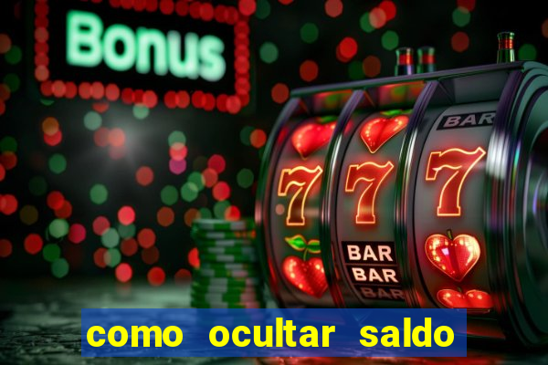 como ocultar saldo na betfair